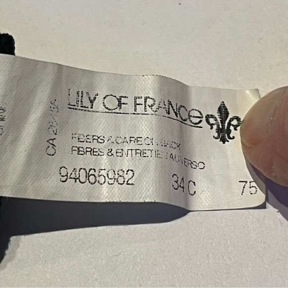 Lily of France Sports Bra 34C Black and Pink - Picture 5 of 5